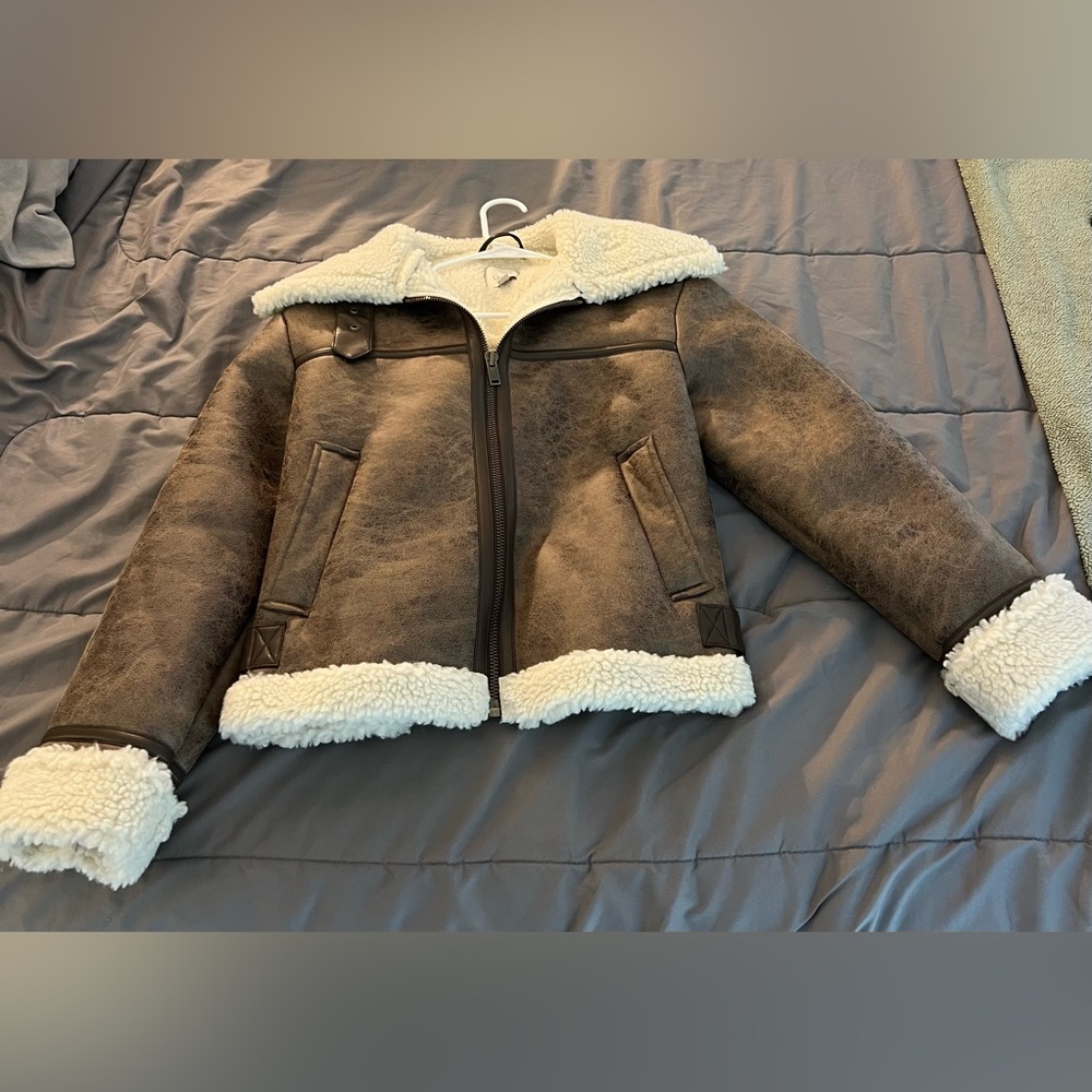 Loft Faux Aviator Jacket